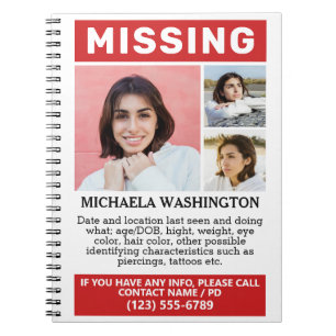 YOUR Photos & Text "MISSING" Notebook