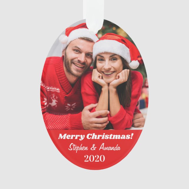 YOUR photos & text ornament (Front)