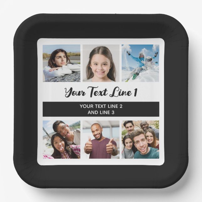 YOUR Photos & Text Paper Plates (Front)
