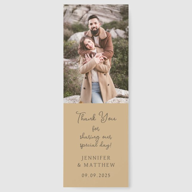YOUR Photos & Texts Wedding / Anniversary Bookmarks (Front)