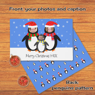 Your photos winter penguins blue xmas placemat