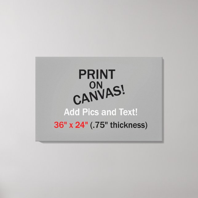 Your Pic on Canvas - 36" x 24" (.75" thick) Print (Front)