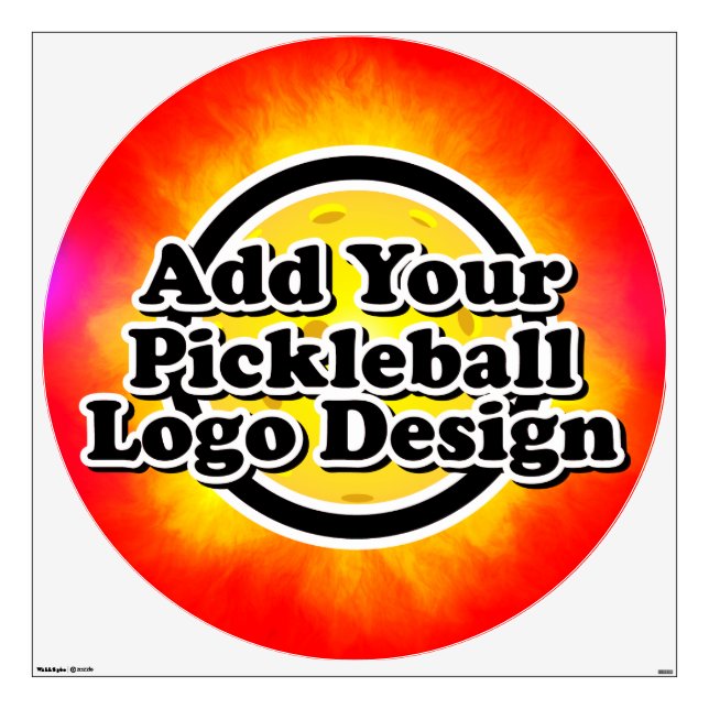 Your Pickleball Logo Wall Sticker (Front)