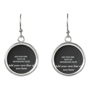 Your picture or background color. Your text Throw Earrings