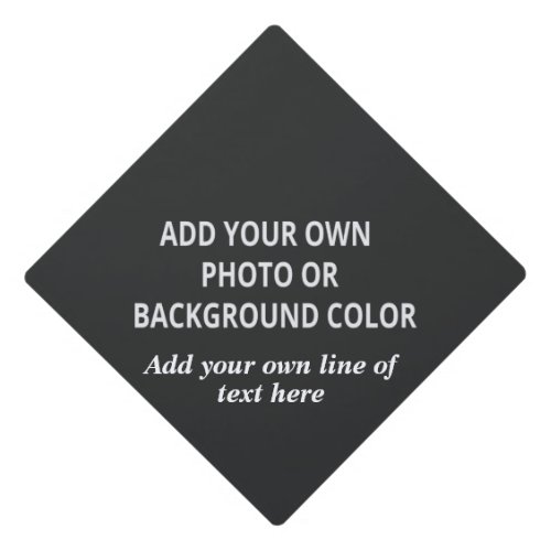 Your picture or background color Your text Throw  Graduation Cap Topper