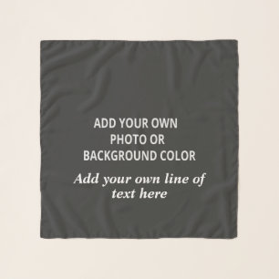 Your picture or background color. Your text Throw Scarf
