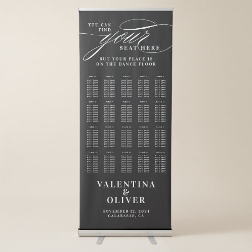 Your Place is on the Dance Floor Seating Chart Retractable Banner
