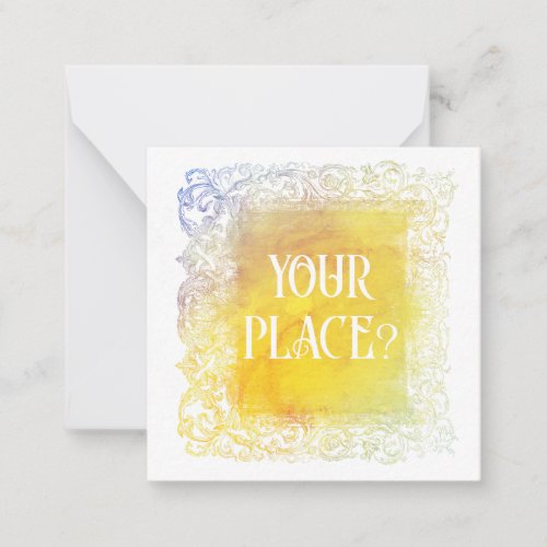  YOUR PLACE  Relationship AP63 Flat Note Card