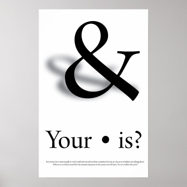 Your Point? Poster (Front)