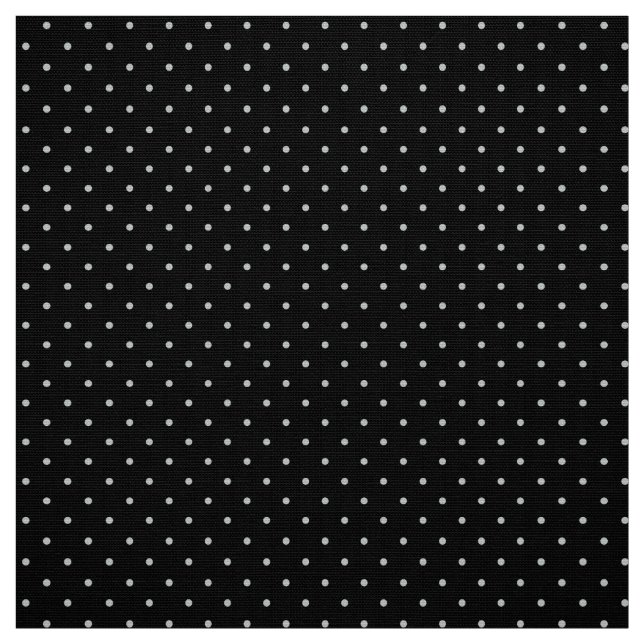 Your Polka Dots Color on Black Click Customize Fabric (Swatch)