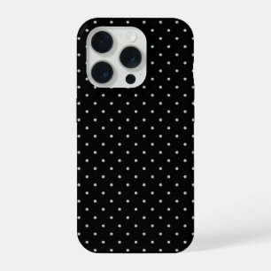 Your Polka Dots Color on Black Click Customize iPhone 15 Pro Case