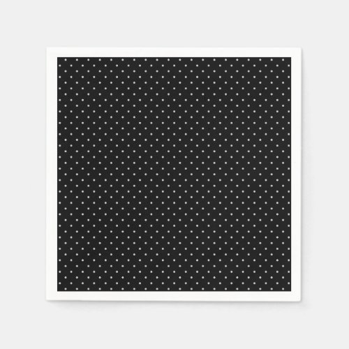 Your Polka Dots Color on Black Click Customize Napkins