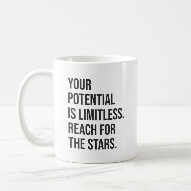 Your Potential Is Limitless - Motivational Coffee Mug (Left)