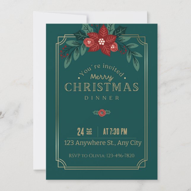 Your Presence Honored: Enchanting Christmas Invit Invitation (Front)