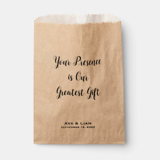 Your Presence is Our Greatest Gift Favor Bag