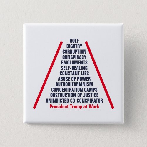 Your President at Work Lies Trump Back Design Button
