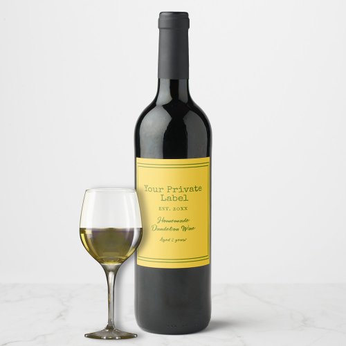  Your Private Label Homemade Dandelion Wine 