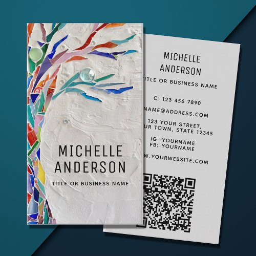 Your Profession QR Code Tree Business Card