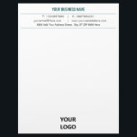 Your Professional Business Letterhead Template<br><div class="desc">Custom Fonts and Colors - Design Your Own Personalized Business Letterhead with Logo - Add Your Logo - Image - Photo or QR Code / and Name - Company / Address / Contact Information / More - Resize and move or remove and add elements / image with Customization tool. Choose...</div>