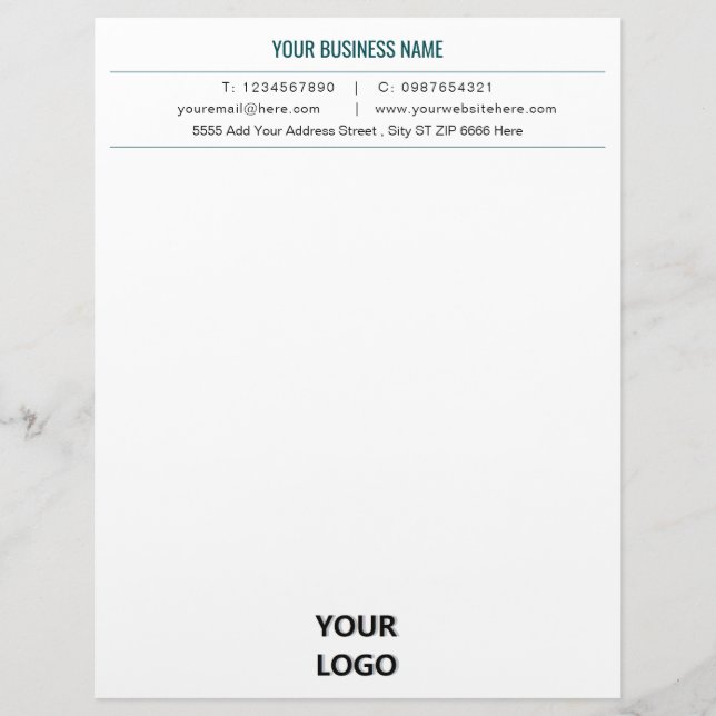Your Professional Business Letterhead Template (Front)