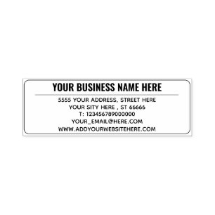 Your Professional Full Info Address Stamp Template