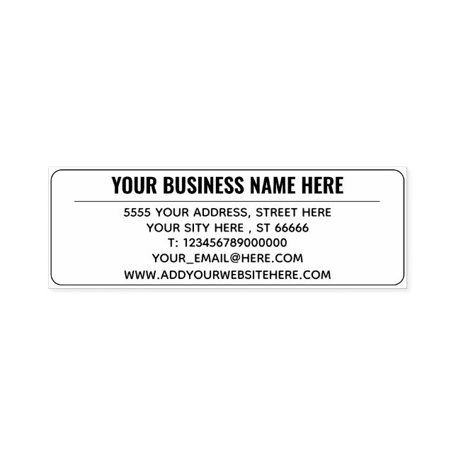 Your Professional Full Info Address Stamp Template (Design)