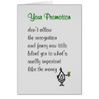 Funny Congratulations Promotion Greeting Card