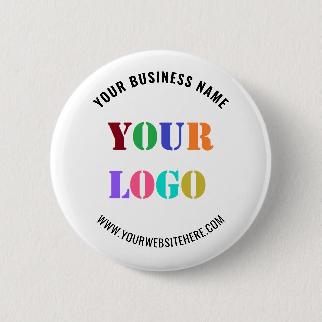 Your Promotional Branded Business Button Template (Front)