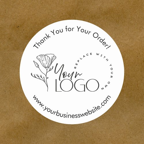 Your Promotional Business Logo Corporate Giveaway Classic Round Sticker