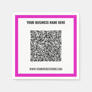 Your Promotional Business QR Code Napkins Template