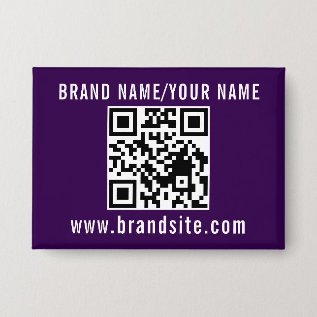 Your Promotional Business QR Code Template Design Button (Front)
