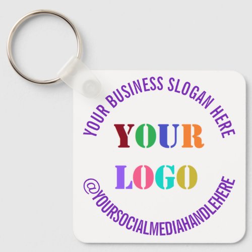 Your Promotional Keychain with Logo and Text