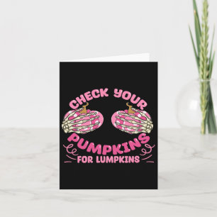 Your Pumpkins Breast Cancer Awareness Halloween Card