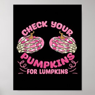 Your Pumpkins Breast Cancer Awareness Halloween  Poster