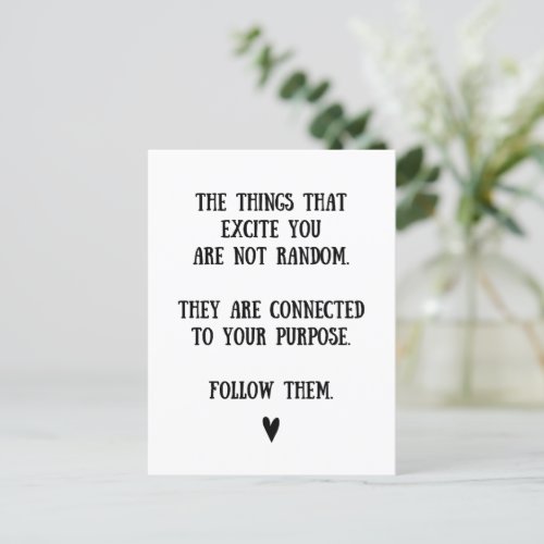 Your Purpose _ Inspirational Quote Postcard