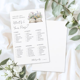 Your Purse Book Bridal Shower Game