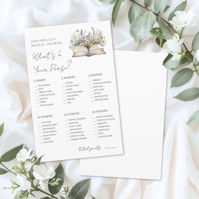 Your Purse Book Bridal Shower Game (Your Purse Book Bridal Shower Game)
