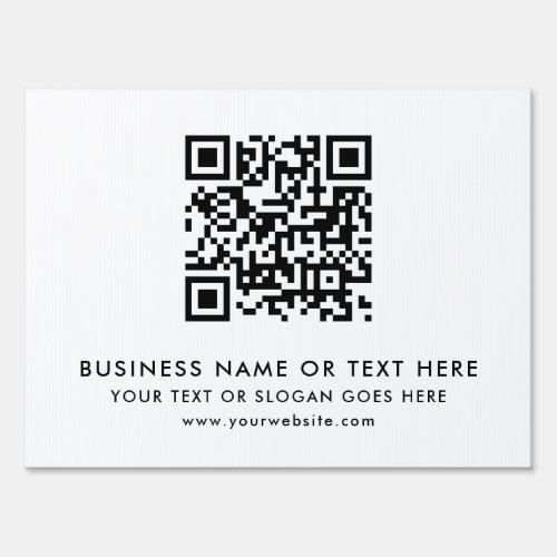 Your QR Code Add Business Logo Modern Best Yard Sign