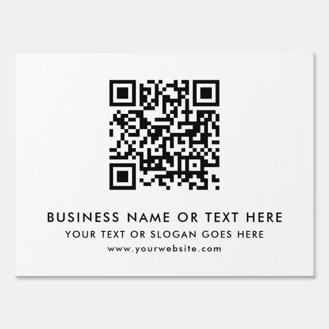 Your QR Code Add Business Logo Modern Best Yard Sign (Front)