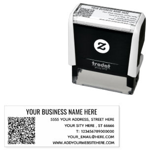 Your QR Code Address Professional Stamp Template