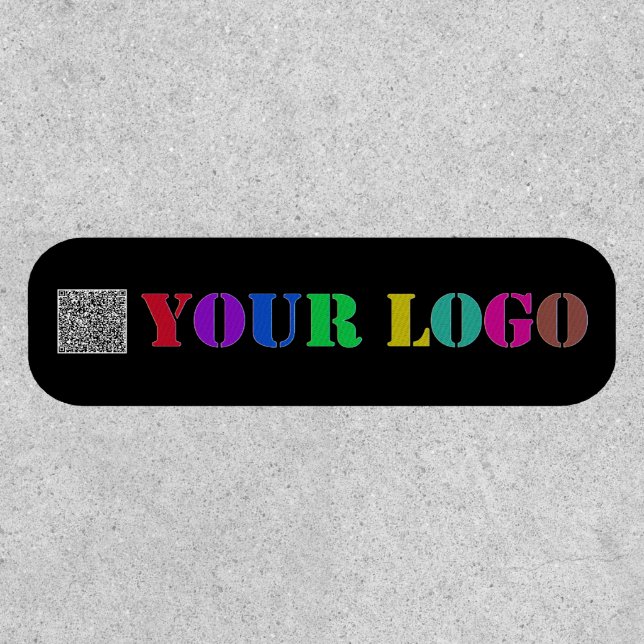 Your QR Code and Company Logo Patch Choose Colors (Front)