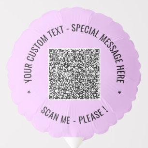 Your QR Code and Custom Text Balloon Choose Color