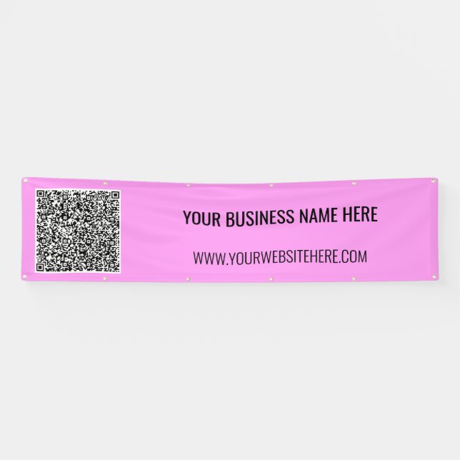 Your QR Code and Custom Text Banner Example (Horizontal)