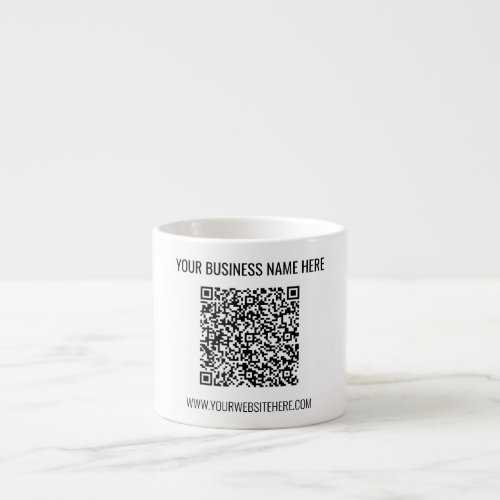 Your QR Code and Custom Text Business Mug