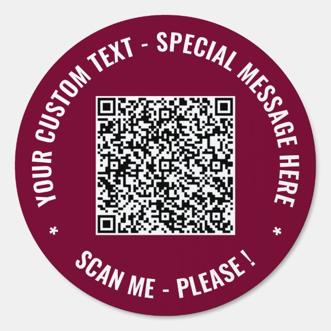 Your QR Code and Custom Text Business Outdoor Sign (Front)