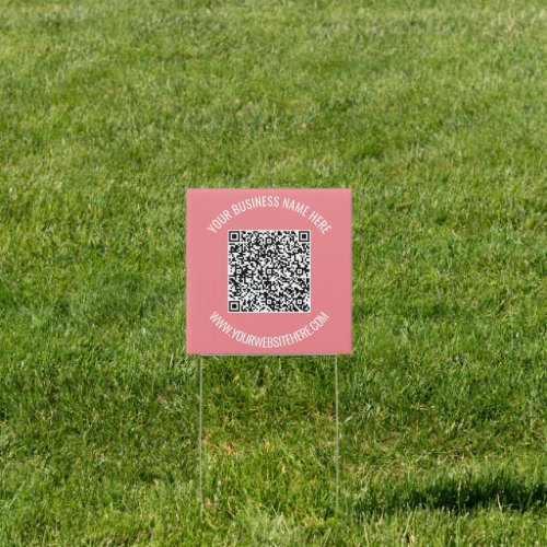 Your QR Code and Custom Text Business Sign