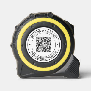 Your QR Code and Custom Text Business Tape Measure