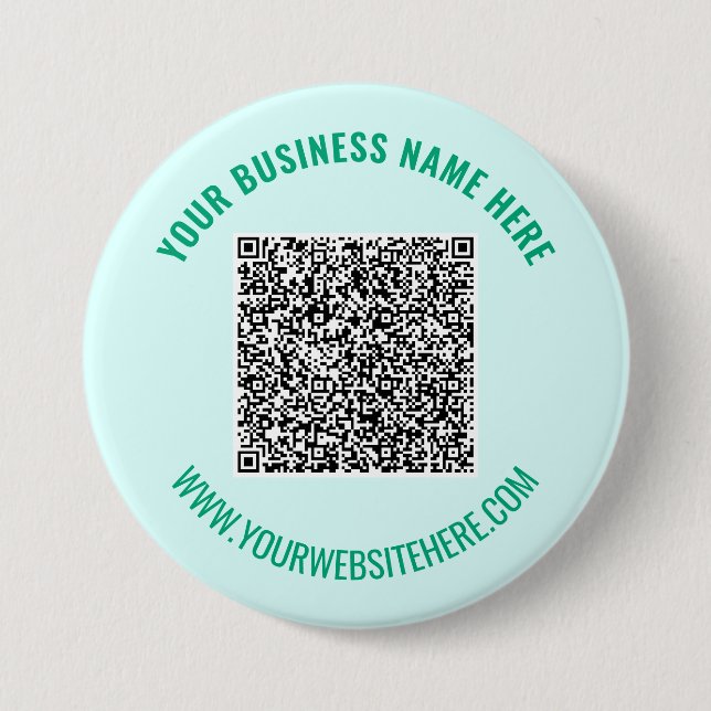 Your QR Code and Custom Text Button Template (Front)