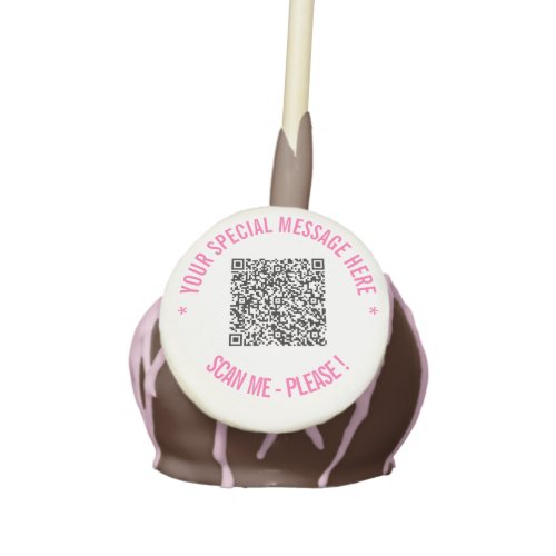 Your QR Code and Custom Text Cake Pops
