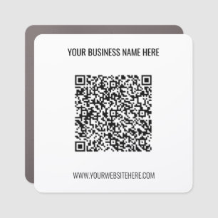 Your QR Code and Custom Text Car Magnets Template
